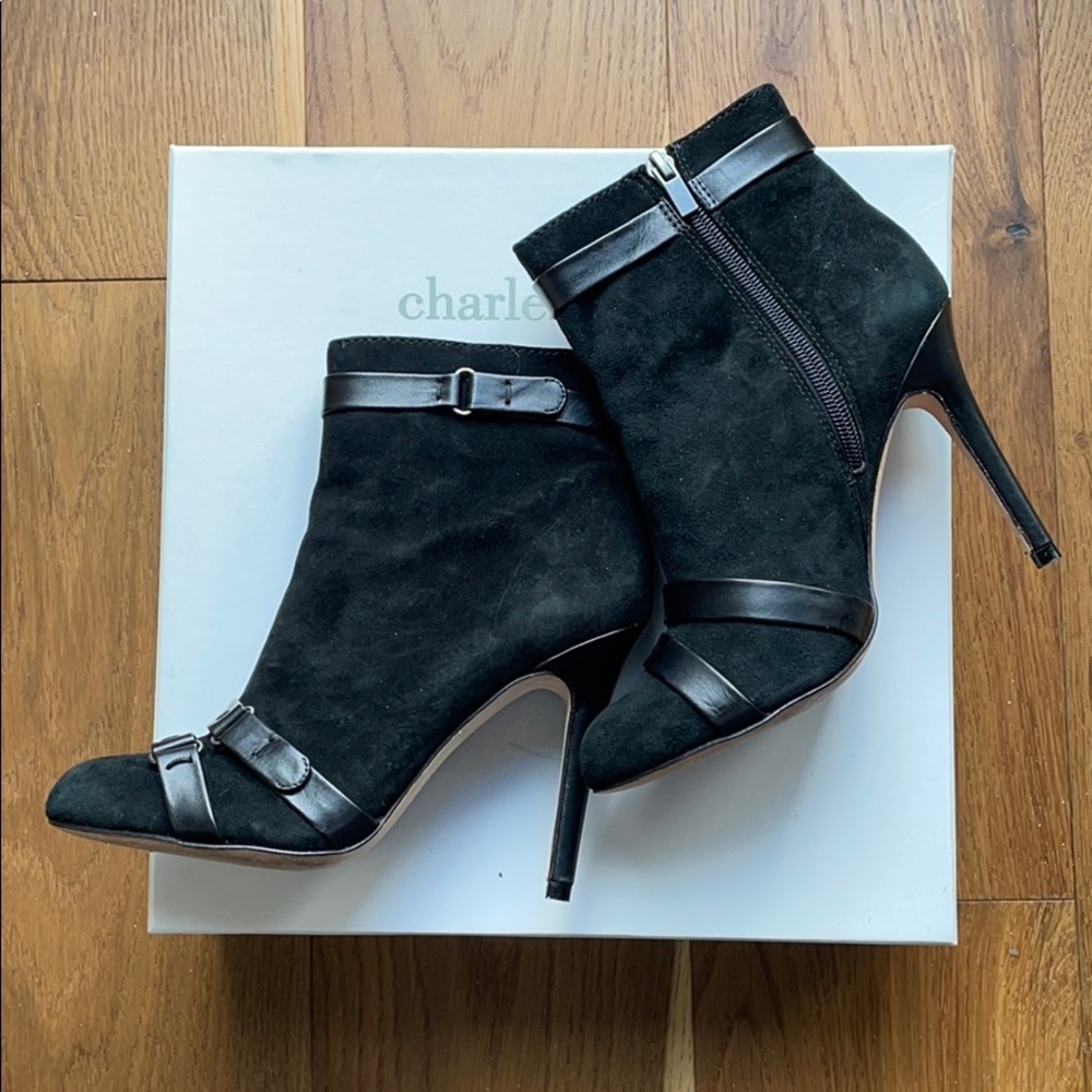 Charles David suede booties in size 6 1/2.